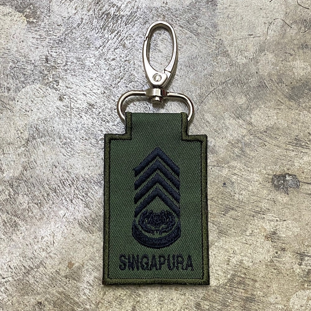 MINI SAF RANK KEYCHAIN - CWO (OD GREEN)