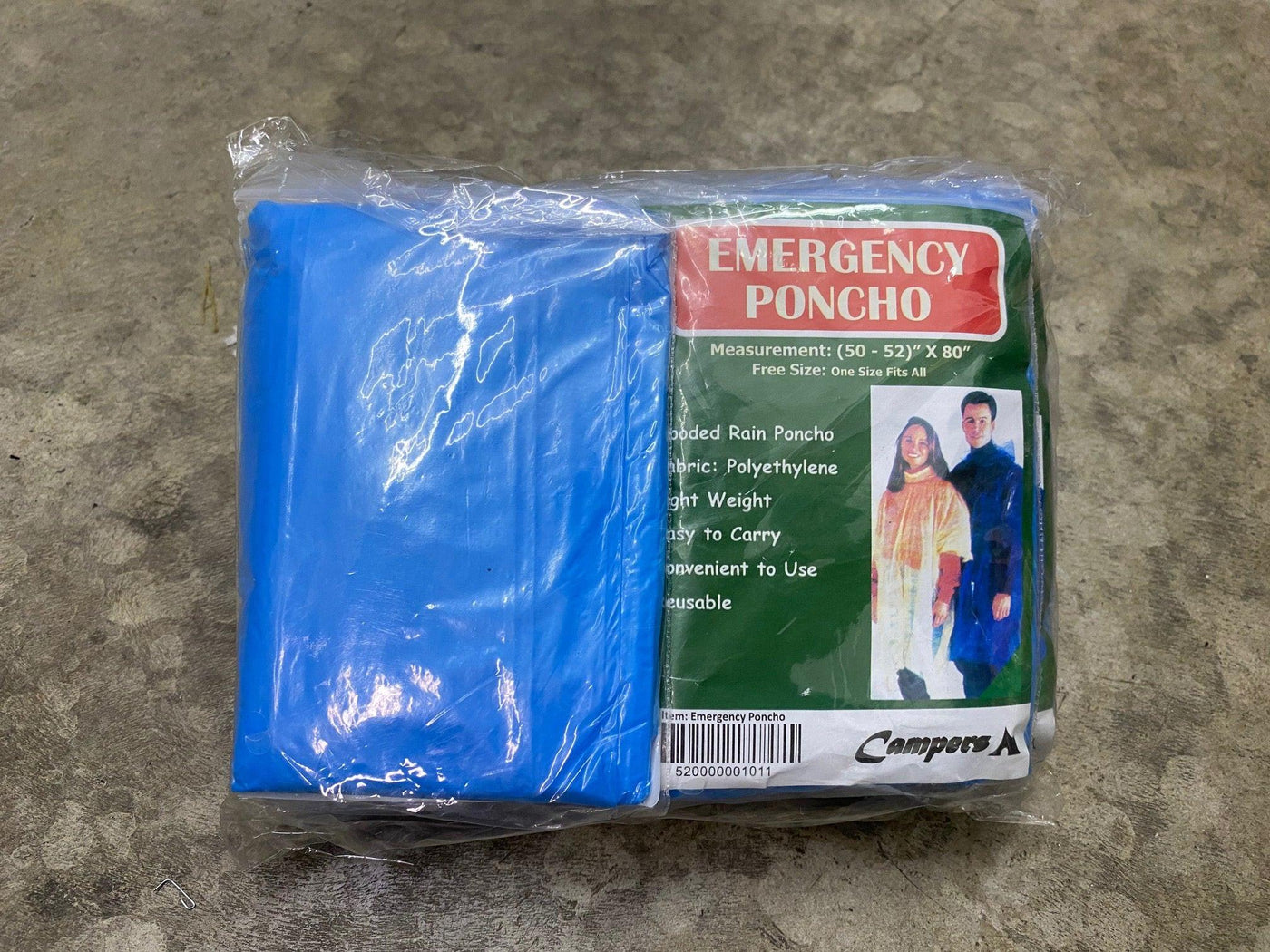 emergency rain plastic bag Disposable Poncho (Emergency Rain Poncho, 40g)