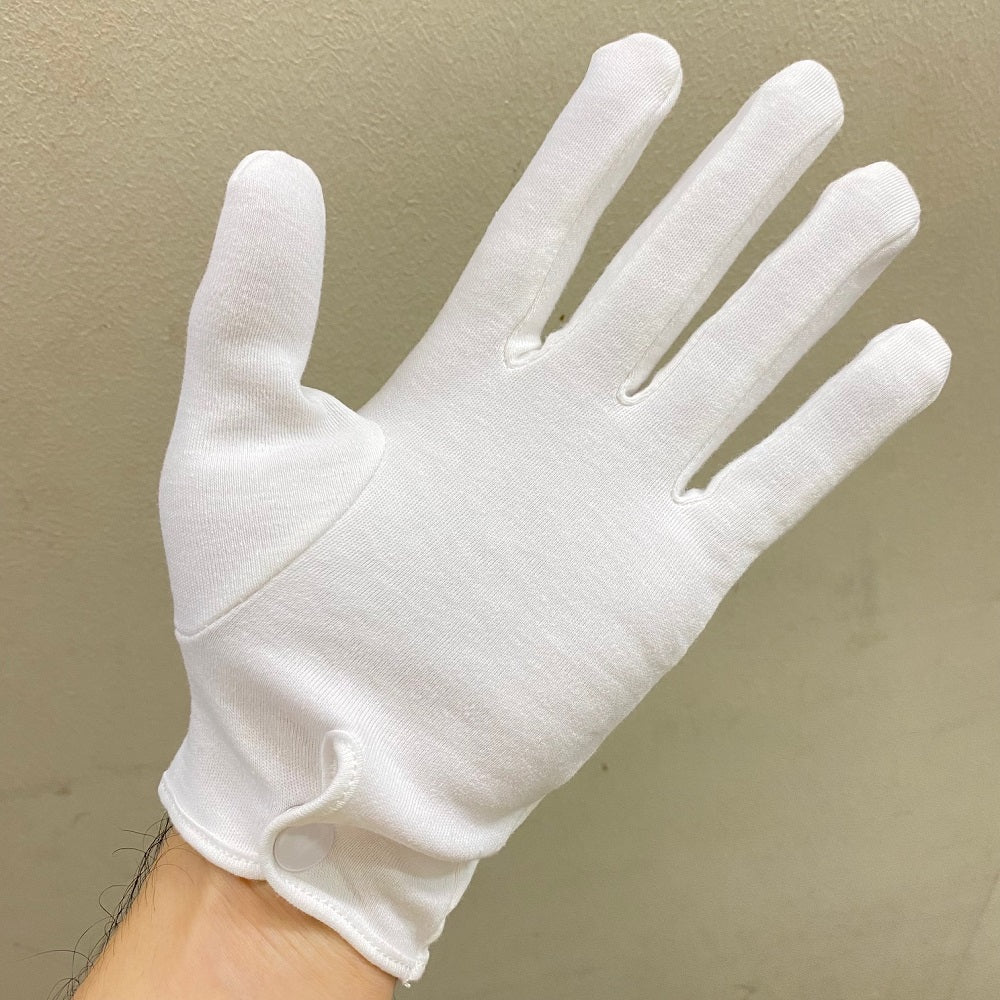 PREMIUM GRADE 100% COTTON WHITE PARADE GLOVES