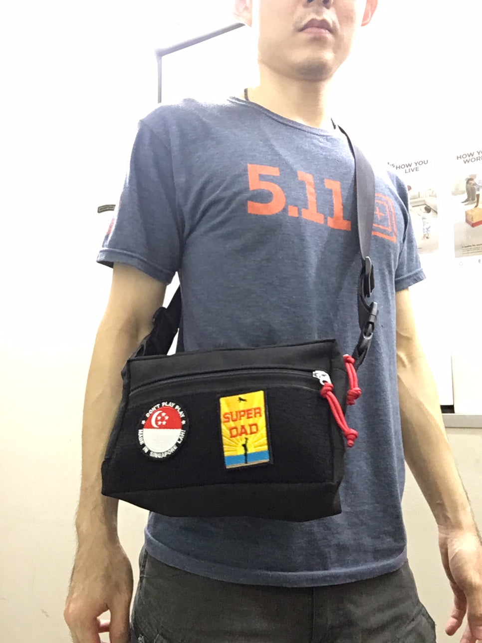 MIL-SPEC SHOULDER SLING BAG - 1000 DENIER CORDURA (RED)