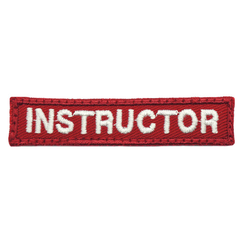 INSTRUCTOR TAG 7CM - RED WHITE