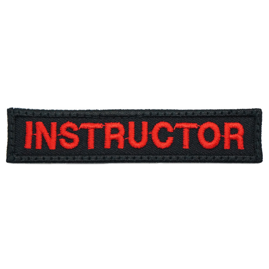 INSTRUCTOR TAG 8CM - BLACK RED