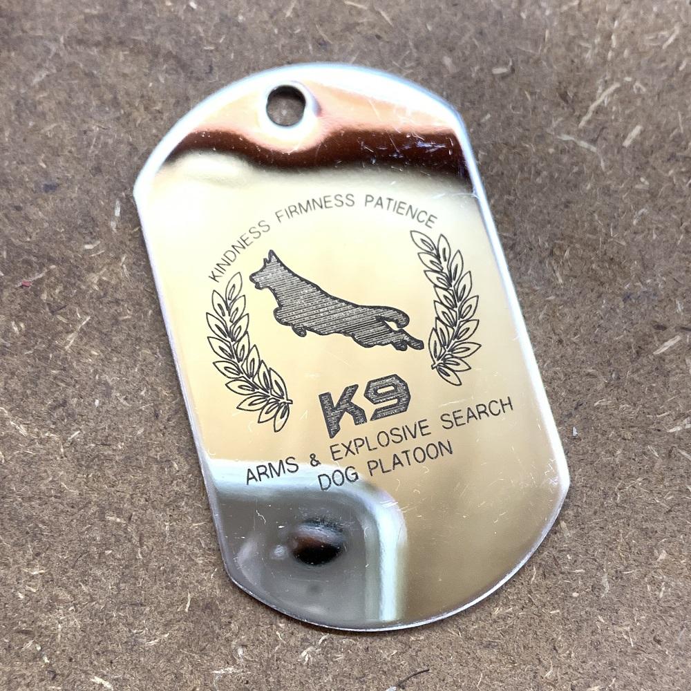 LOGO DOG TAG KEYCHAIN - STAINLESS STEEL