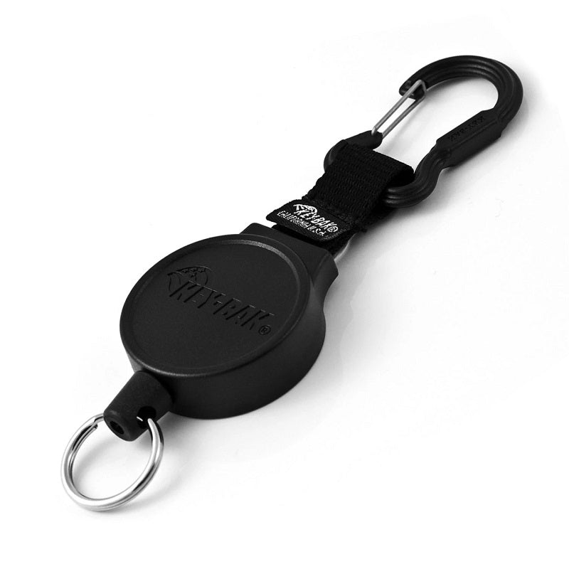 KEY-BAK MID6 RETRACTABLE KEYCHAIN WITH CARABINER AND KEY RING (36" KEVLAR CORD)