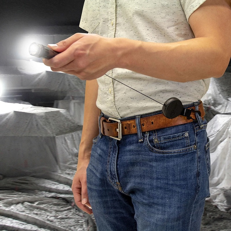 KEY-BAK SECURIT HEAVY DUTY RETRACTABLE KEYCHAIN WITH CARABINER  ATTACHMENT AND KEY RING (28" KEVLAR CORD)