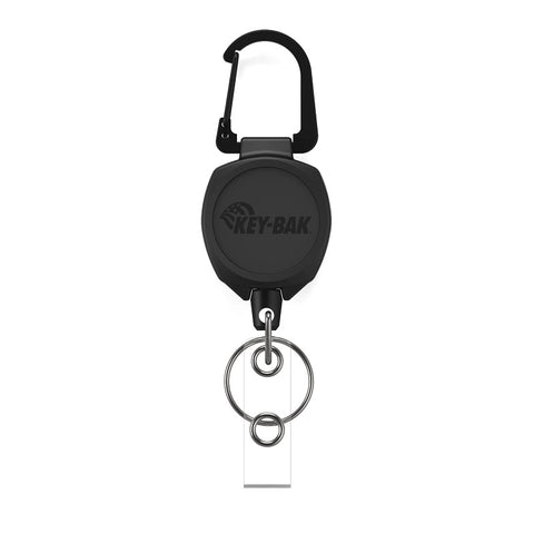 Key-Bak 0008-003 SECURIT Heavy Duty Retractable Key Chain with Carabiner  Attachment and Key Ring