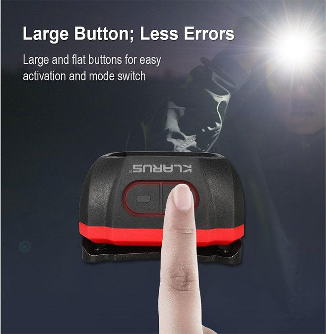 KLARUS HM1 SMART-SENSING RECHARGEABLE LED HEADLAMP - CREE XPG-3 - USES BUILT-IN 1800MAH LI-ION BATTERY PACK - 440 LUMENS