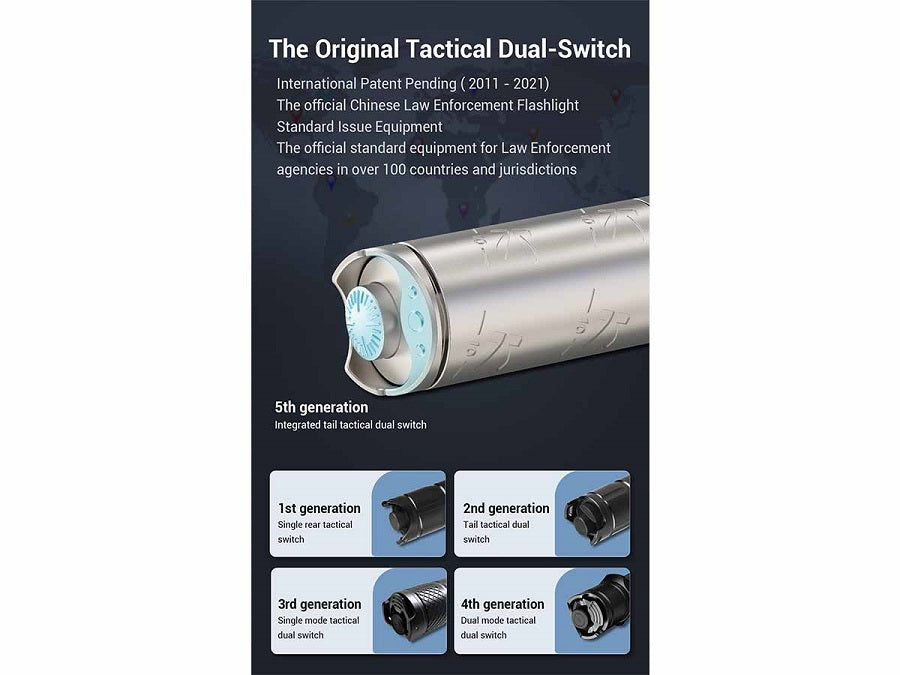 KLARUS K10 10TH ANNIVERSARY LED FLASHLIGHT - CREE XP-L HD V6 - 1200 LUMENS - TITANIUM (INCLUDES 1 X 16340)