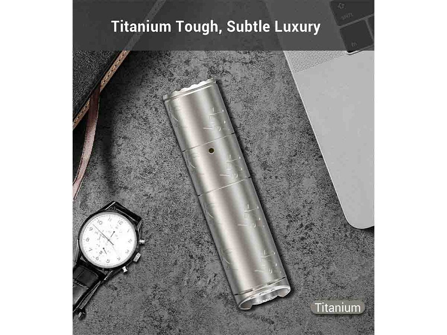 KLARUS K10 10TH ANNIVERSARY LED FLASHLIGHT - CREE XP-L HD V6 - 1200 LUMENS - TITANIUM (INCLUDES 1 X 16340)