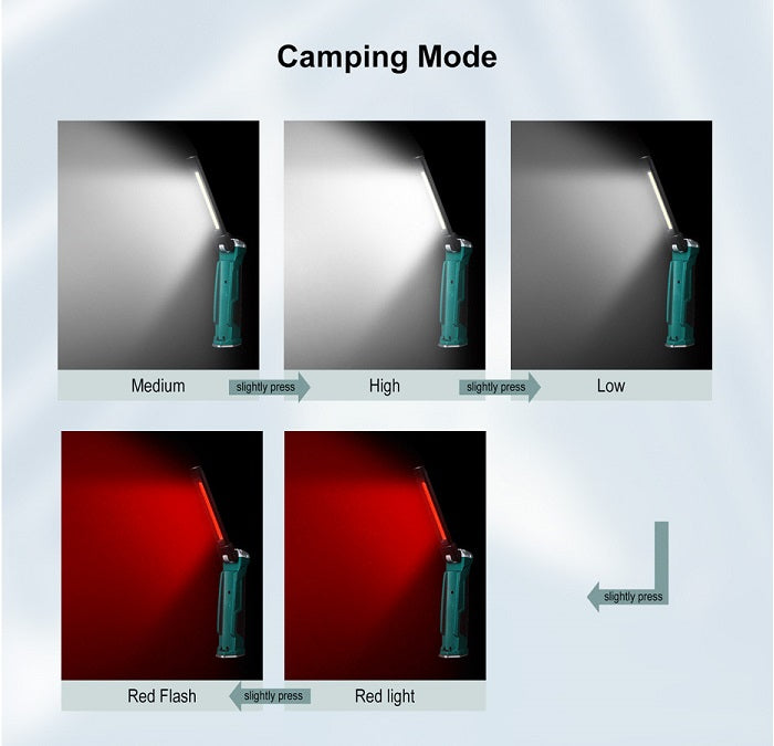 KLARUS WL1 WORK LIGHT - USES BUILT-IN 3.7V 2000MAH LI-ION BATTERY PACK - 550 LUMENS