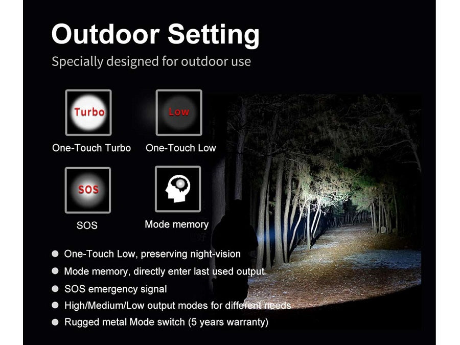 KLARUS XT21X PRO RECHARGEABLE LED FLASHLIGHT - CREE XHP70.2 - 4400 LUMENS - INCLUDES 1 X 21700