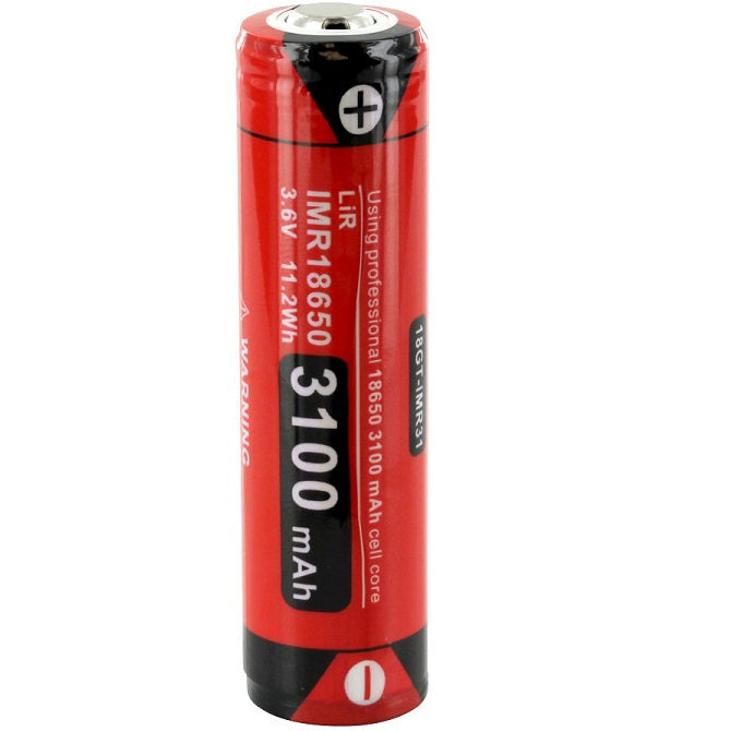 KLARUS 18GT IMR 18650 3100MAH 3.6V PROTECTED HIGH-DRAIN 12A LITHIUM MANGANESE BATTERY
