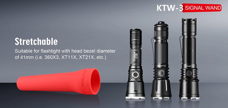 KLARUS KTW-3 RED SILICONE TRAFFIC WANDS (41MM) FOR THE 360X3, XT11X, XT21X