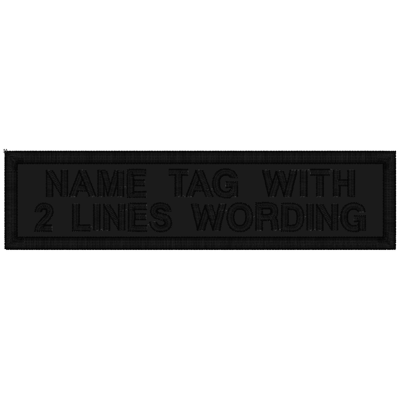 LBV NAME TAG WITH BORDER 2 LINES WORDING - 1 PIECE (4")