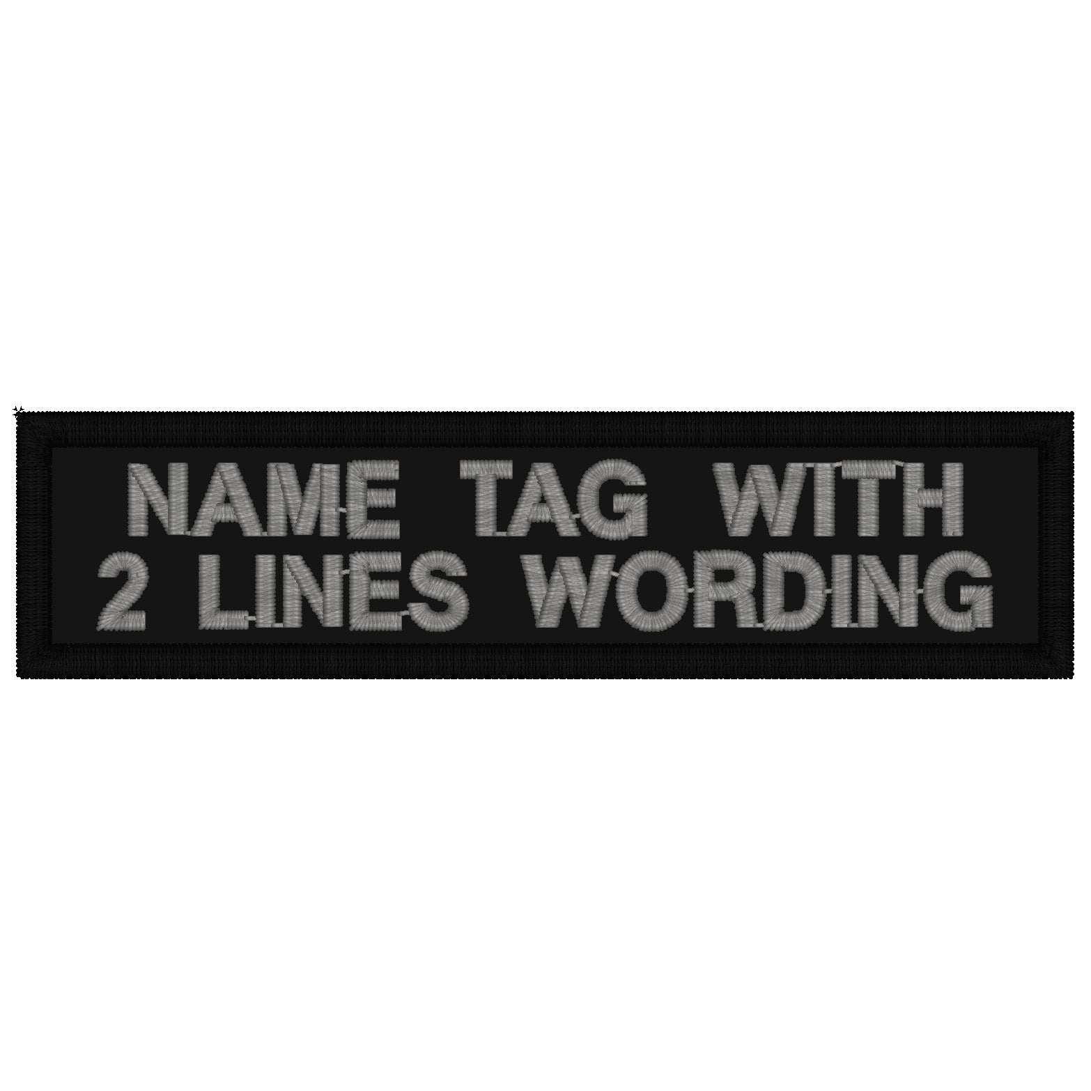 LBV NAME TAG WITH BORDER 2 LINES WORDING - 1 PIECE (4")