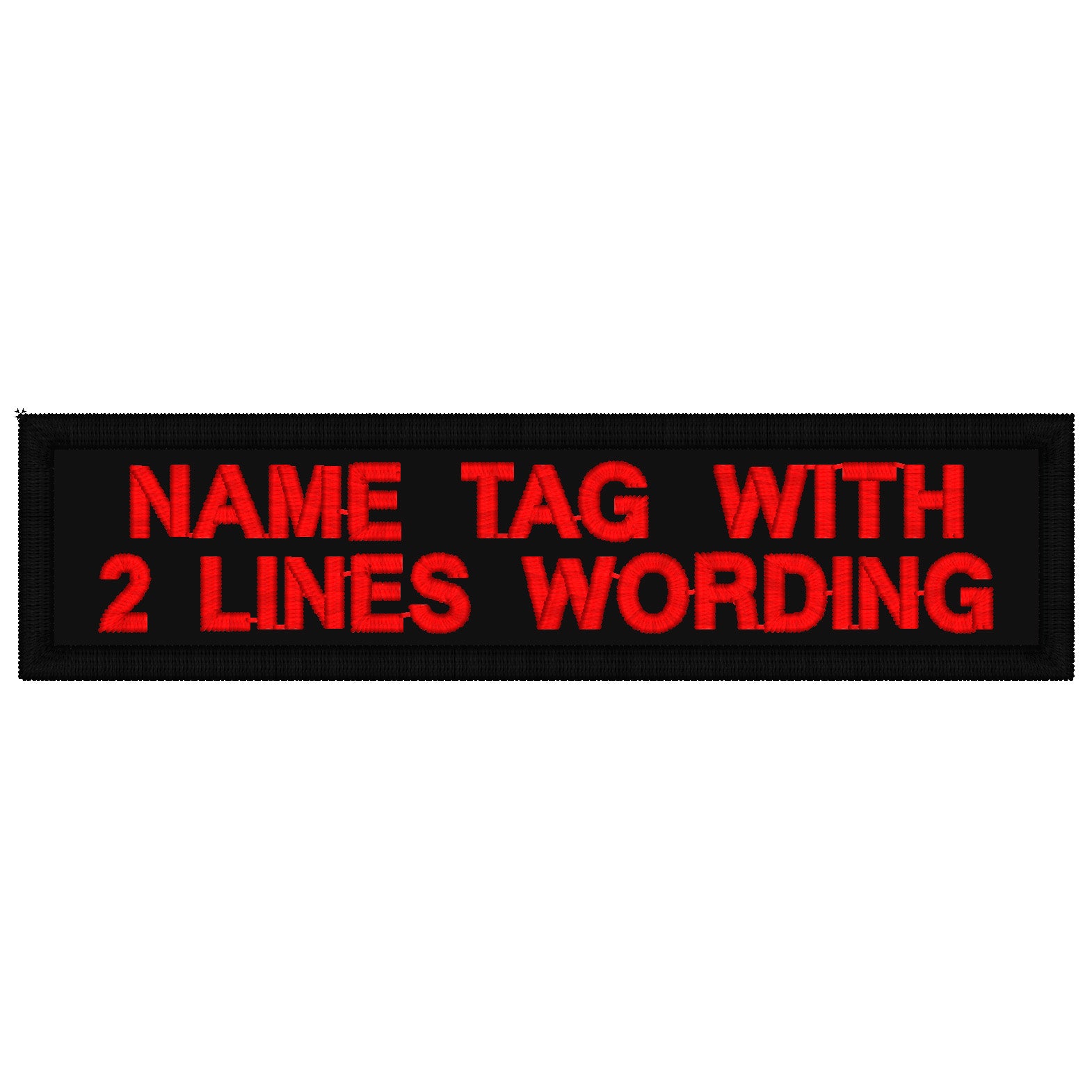 LBV NAME TAG WITH BORDER 2 LINES WORDING - 1 PIECE (4")