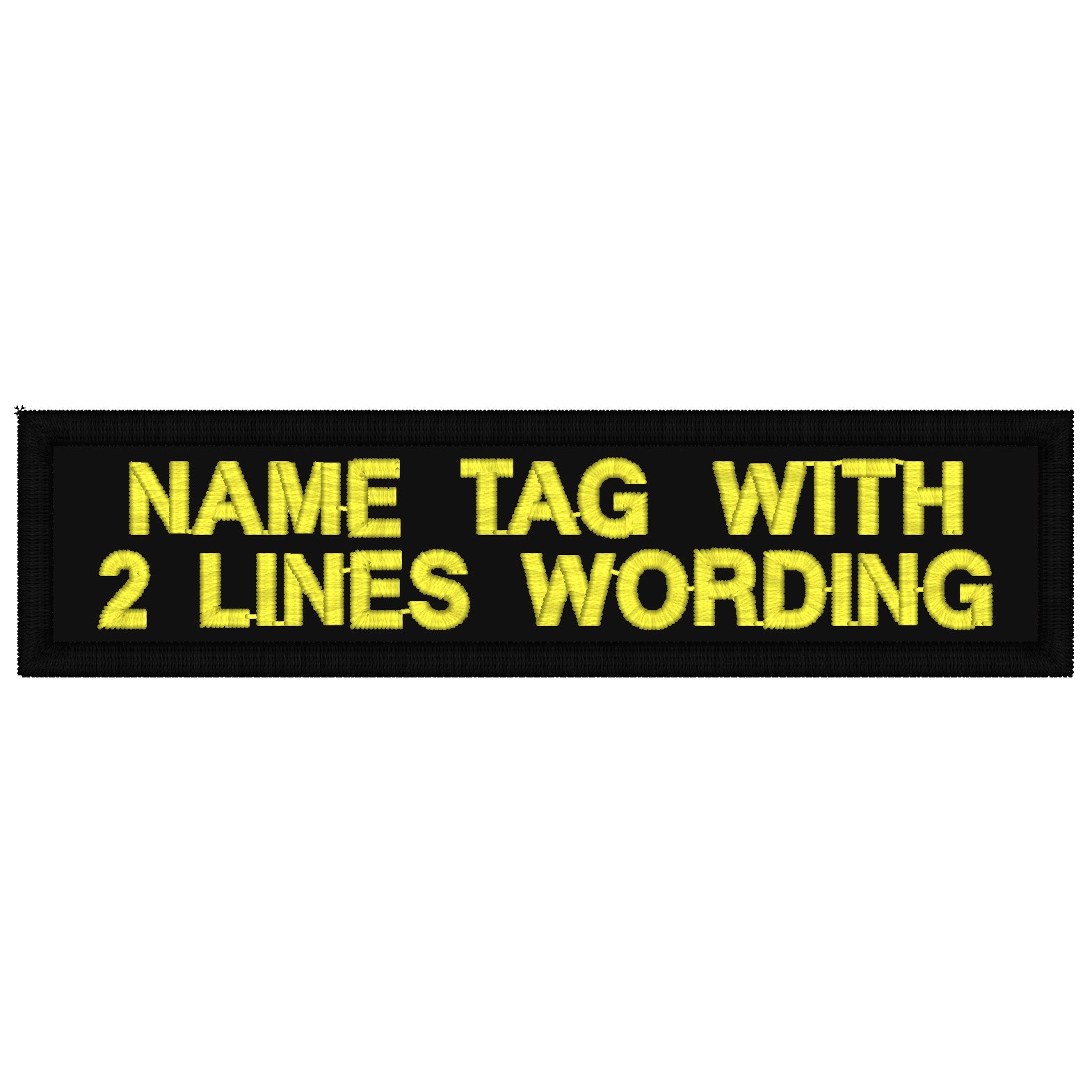 LBV NAME TAG WITH BORDER 2 LINES WORDING - 1 PIECE (4")