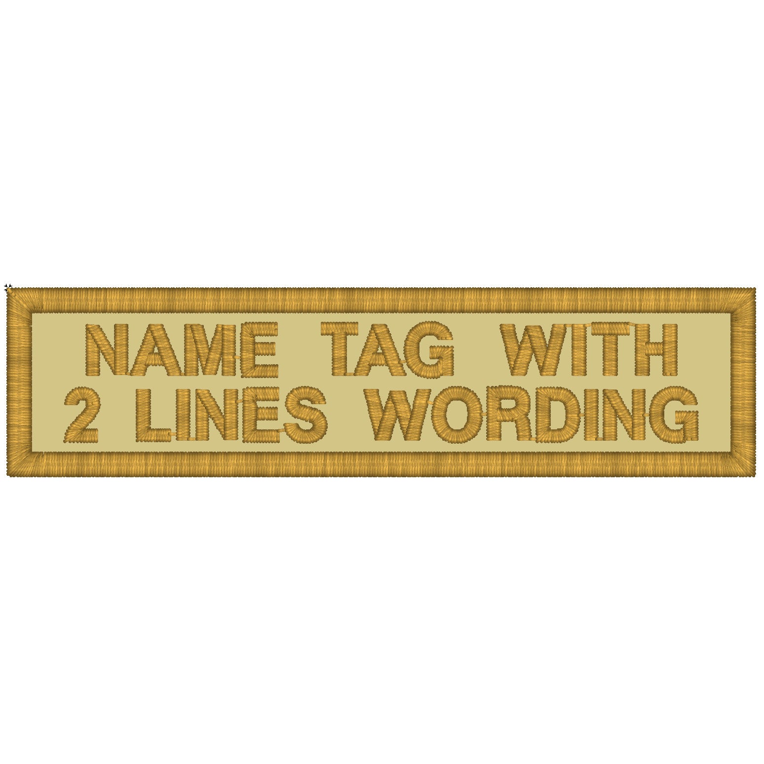 LBV NAME TAG WITH BORDER 2 LINES WORDING - 1 PIECE (4")