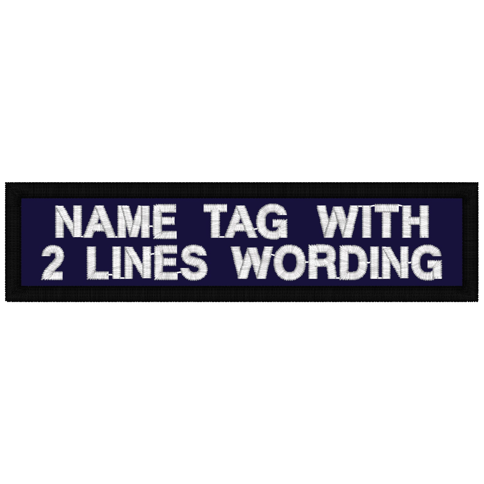 LBV NAME TAG WITH BORDER 2 LINES WORDING - 1 PIECE (4")