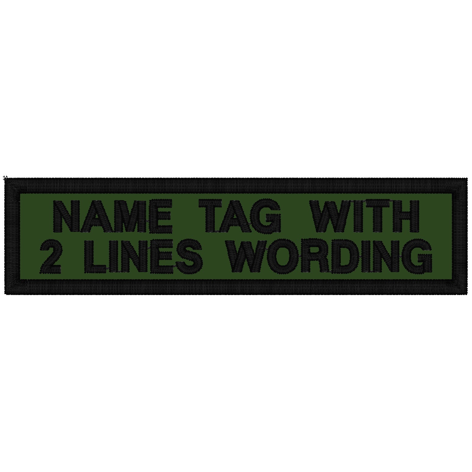 LBV NAME TAG WITH BORDER 2 LINES WORDING - 1 PIECE (4")