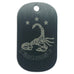 LASER ENGRAVED BLACK ANODIZED LOGO DOG TAG - SILENT AND EFFECTIVE (3 SIR)