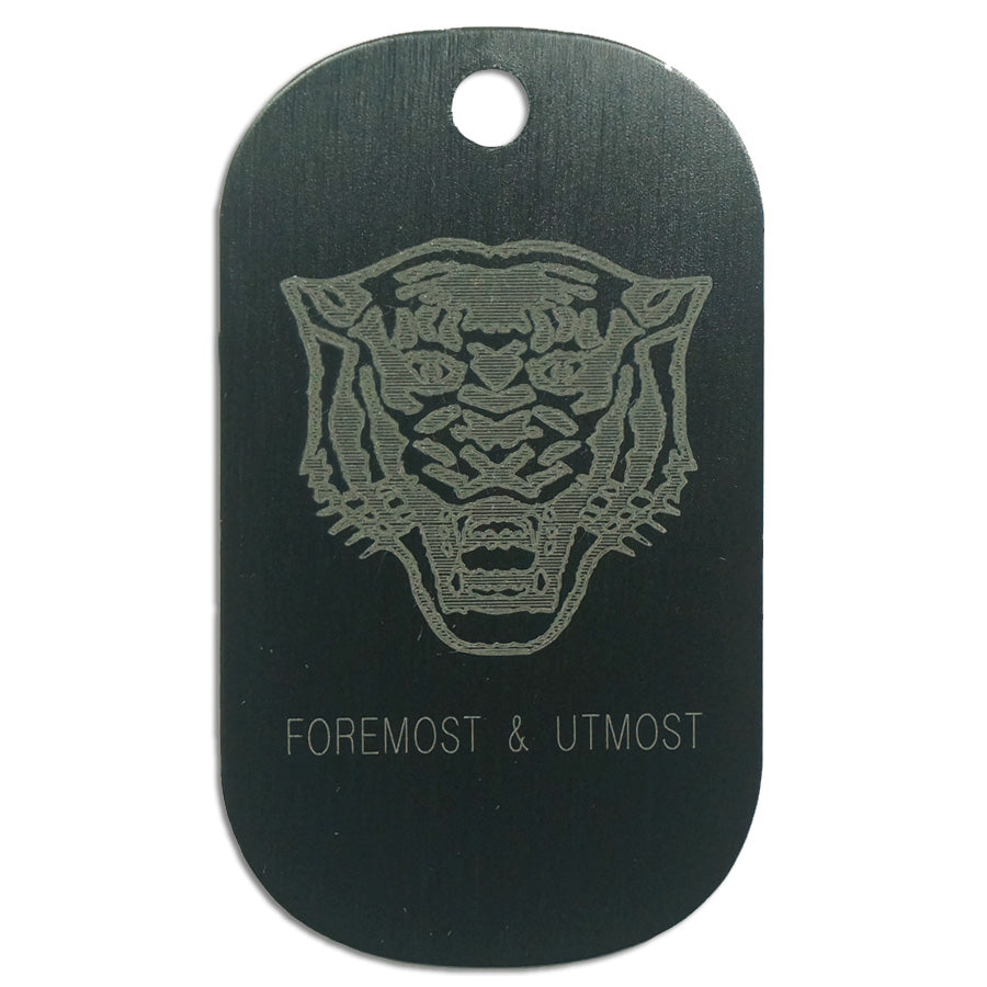 LASER ENGRAVED BLACK ANODIZED LOGO DOG TAG - 3RD DIV