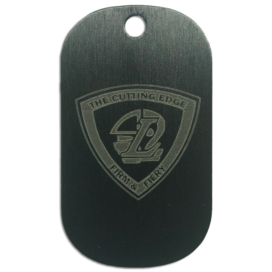 LASER ENGRAVED BLACK ANODIZED LOGO DOG TAG - 42 SAR