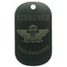 LASER ENGRAVED BLACK ANODIZED LOGO DOG TAG - AIRBORNE PARATROOPERS