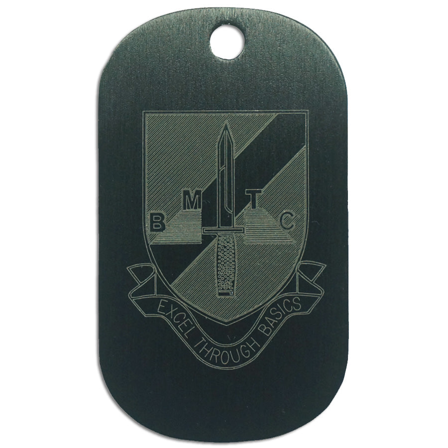 LASER ENGRAVED BLACK ANODIZED LOGO DOG TAG - BTMC