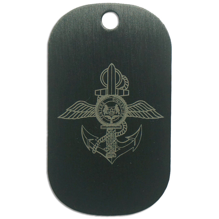 LASER ENGRAVED BLACK ANODIZED LOGO DOG TAG - JOINT