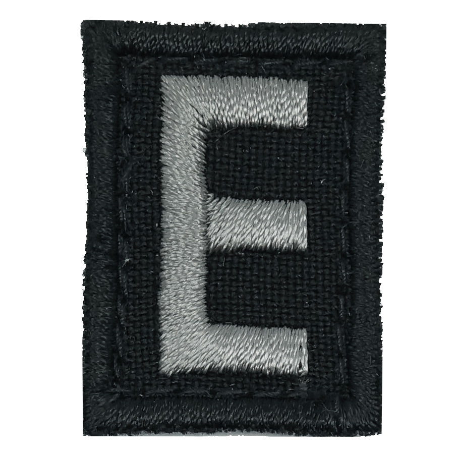 HGS LETTER E PATCH - BLACK FOLIAGE