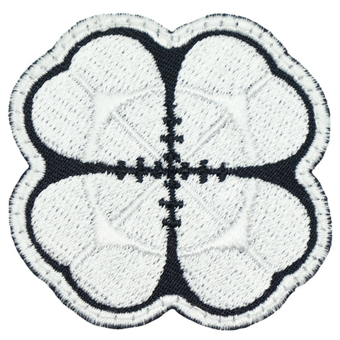 LUCKY CLOVER PATCH - BLACK WHITE