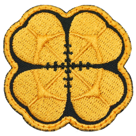 LUCKY CLOVER PATCH - BLACK YELLOW