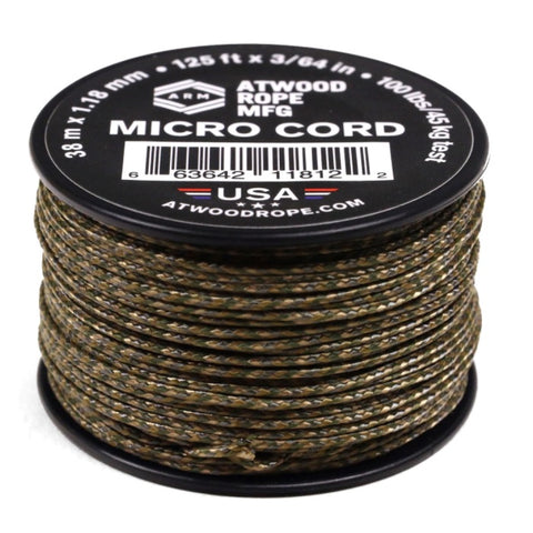 ATWOOD ROPE MFG MICRO CORD (125FT) - M CAMOUFLAGE