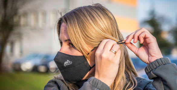 HELIKON-TEX REUSABLE FACE MASK PROFILED UNIVERSAL - BLACK