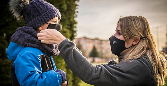 HELIKON-TEX REUSABLE FACE MASK PROFILED UNIVERSAL - BLACK