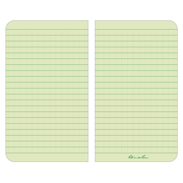 RITE IN THE RAIN WEATHERPROOF 3.5" X 6" NOTEBOOK - GREEN (964)