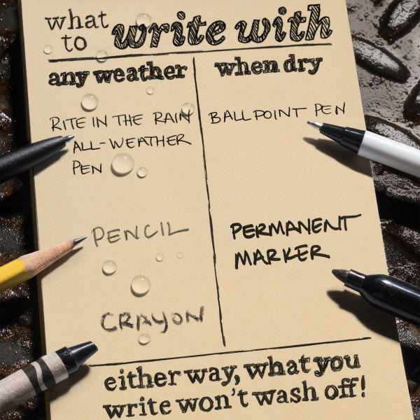 RITE IN THE RAIN WEATHERPROOF 3.5" X 6" NOTEBOOK - TAN (964T)