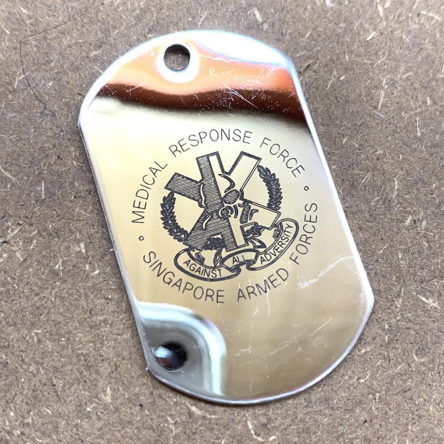 LOGO DOG TAG KEYCHAIN - STAINLESS STEEL