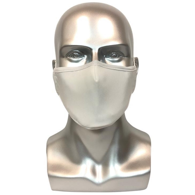 REUSABLE MASK WITH FILTER POCKET - WHITE