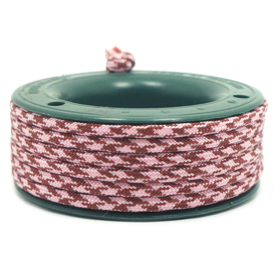 550 PARACORD MINI SPOOL - PINK MAROON CAMO