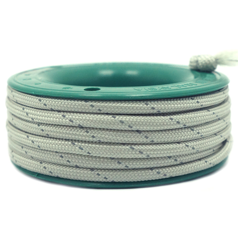 550 PARACORD MINI SPOOL - LIGHT GREY REFLECTIVE