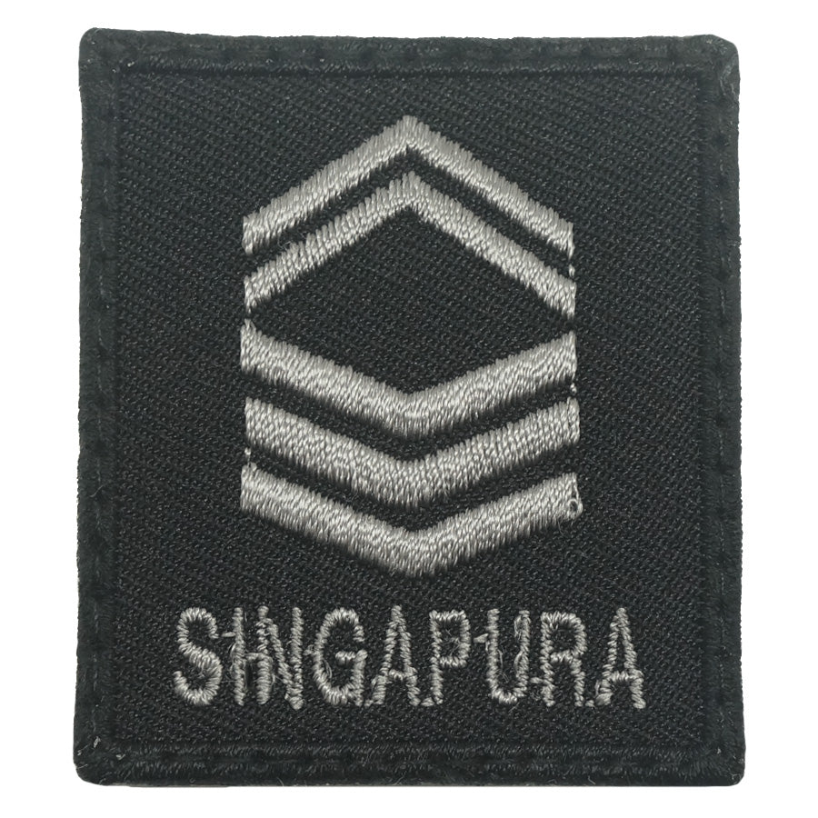 MINI SAF RANK PATCH - 1SG (BLACK FOLIAGE)