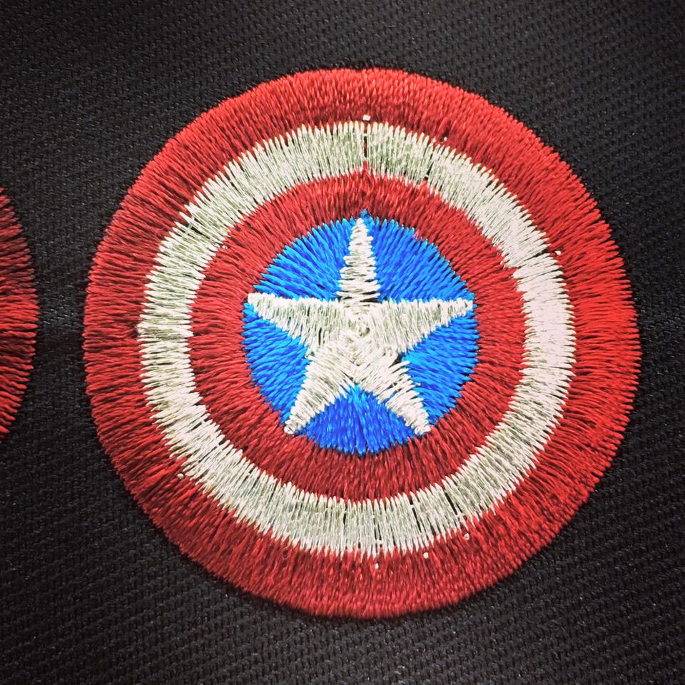 MINI SHIELD PATCH - METALLIC SILVER