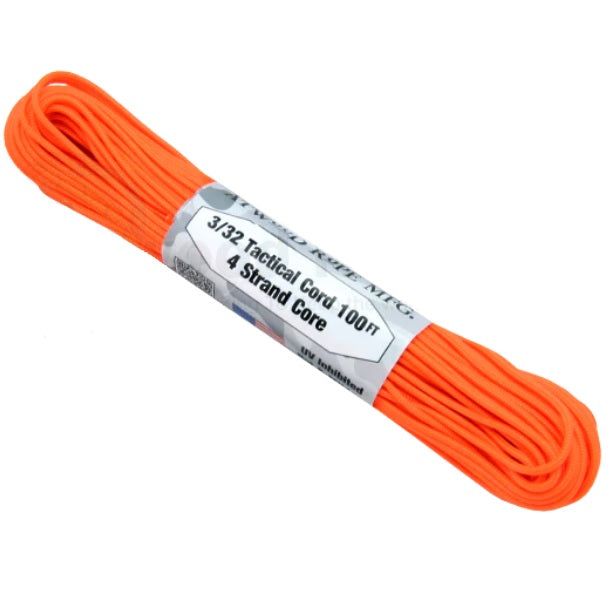 ATWOOD ROPE MFG TACTICAL 275 CORD (100FT) - NEON ORANGE