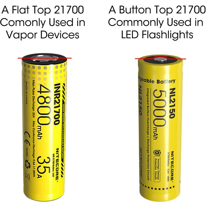 NITECORE NL2150 21700 5000MAH 3.6V PROTECTED LITHIUM ION (LI-ION) BUTTON TOP BATTERY (OLD STOCK CLEARANCE)