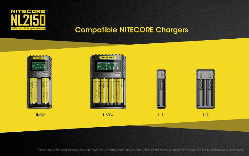 NITECORE NL2150 21700 5000MAH 3.6V PROTECTED LITHIUM ION (LI-ION) BUTTON TOP BATTERY (OLD STOCK CLEARANCE)