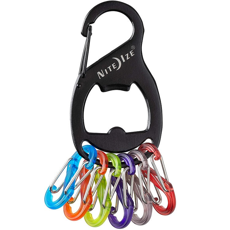 NITEIZE KEYRACK BOTTLE OPENER - BLACK (WITH TRANSLUCENT MINI S-BINER)