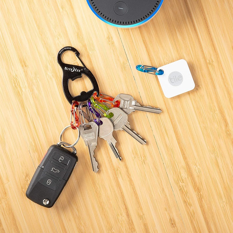 NITEIZE KEYRACK BOTTLE OPENER - BLACK (WITH TRANSLUCENT MINI S-BINER)