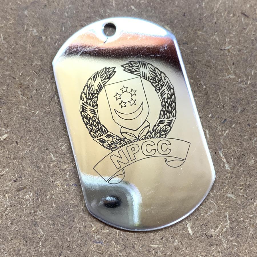 LOGO DOG TAG KEYCHAIN - STAINLESS STEEL